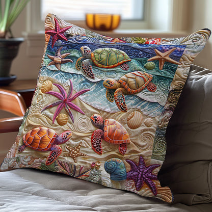 Seaside Turtle Sanctuary WN2208170CL Quilt Pillow Case