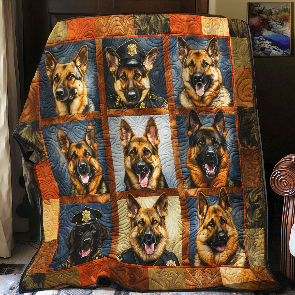 Serious German Shepherd SR2308015CL Quilt