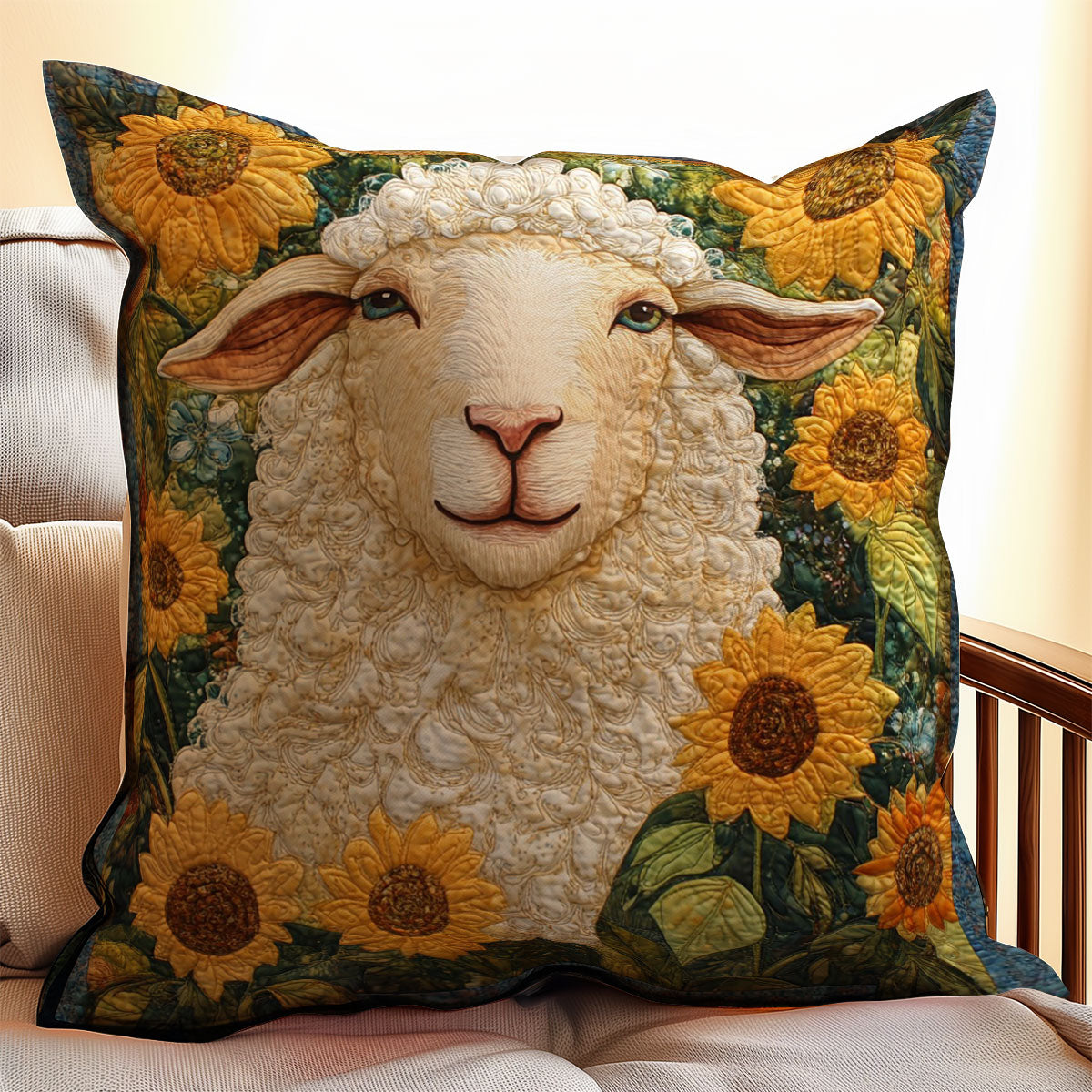 Sheeps Side Sunflowers WM3107102CL Quilt Pillow Case