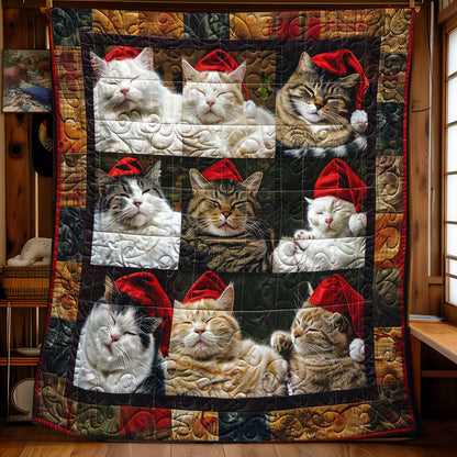 Silent Christmas Cats WN1508107CL Quilt