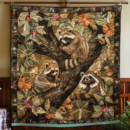 Silly Raccoons WN0909082CL Quilt