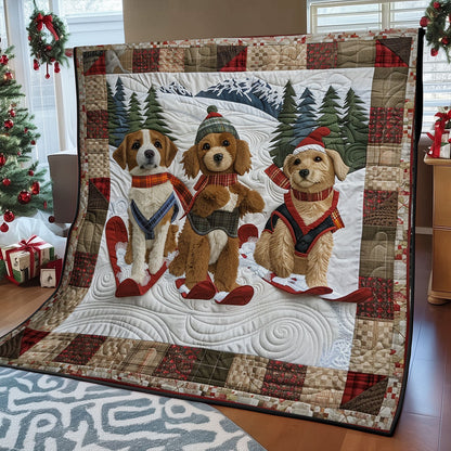 Skiing Dogs SR1908034CL Quilt