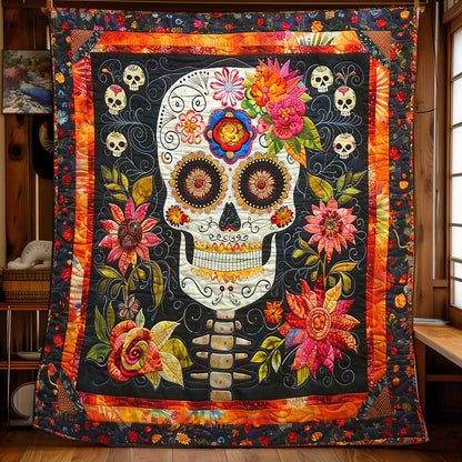 Skull Blossom Beauty WN0908102CL Quilt