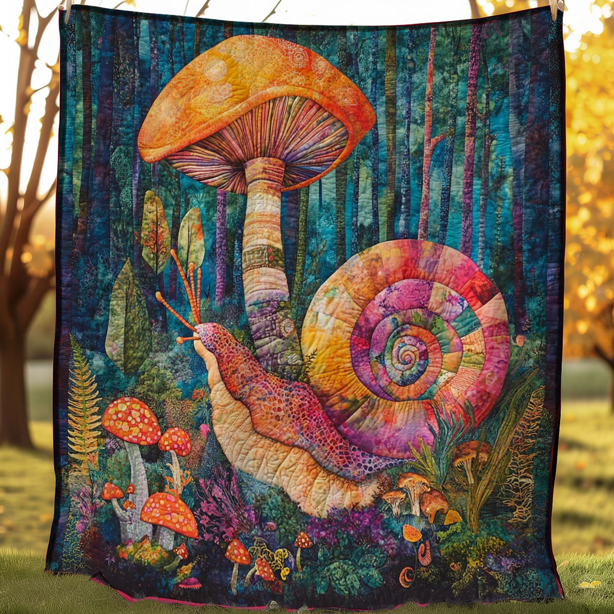 Snail And Mushroom WM0208040CL Quilt