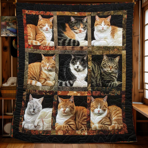 Snoozy Snuggles Cats WN1508084CL Quilt