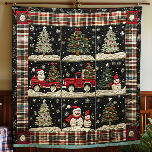 Snowman And Santa Truck WN1109043CL Quilt