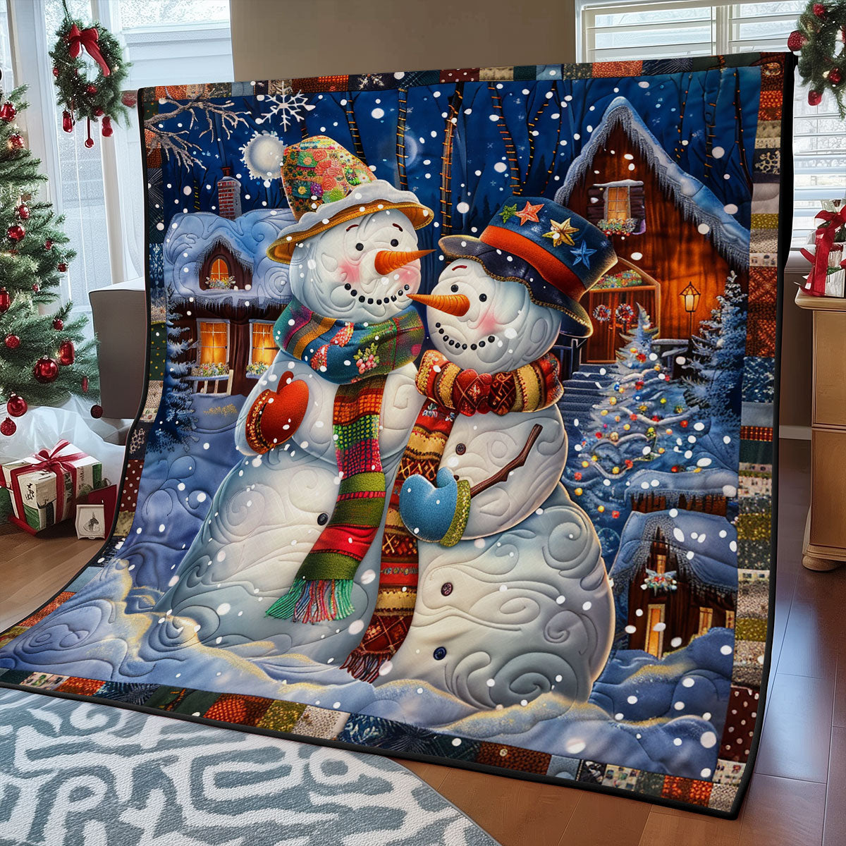 Snowman Couple SR2008017CL Quilt