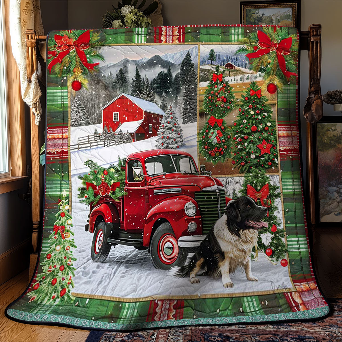 Snowy Christmas Truck WN3008029CL Quilt