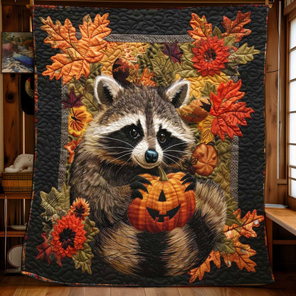 Spooky Autumn Raccoon WN1508060CL Quilt