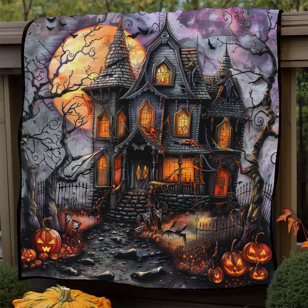 Spooky Castle of Shadows WN1908090CL Quilt