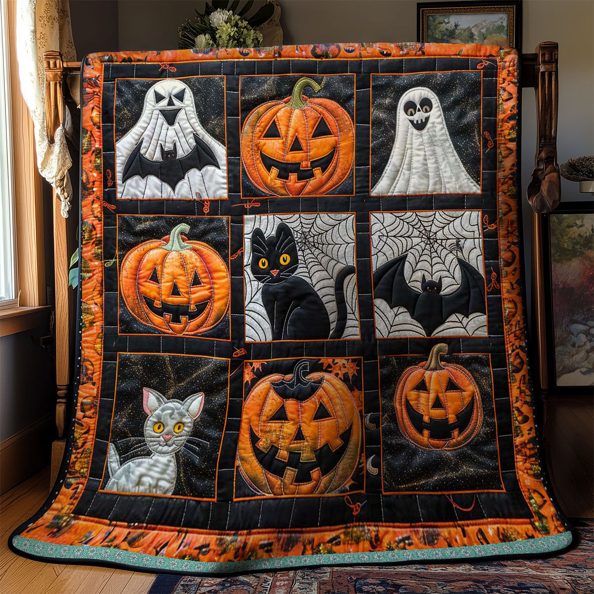 Spooky Halloween Webs WN2908053CL Quilt