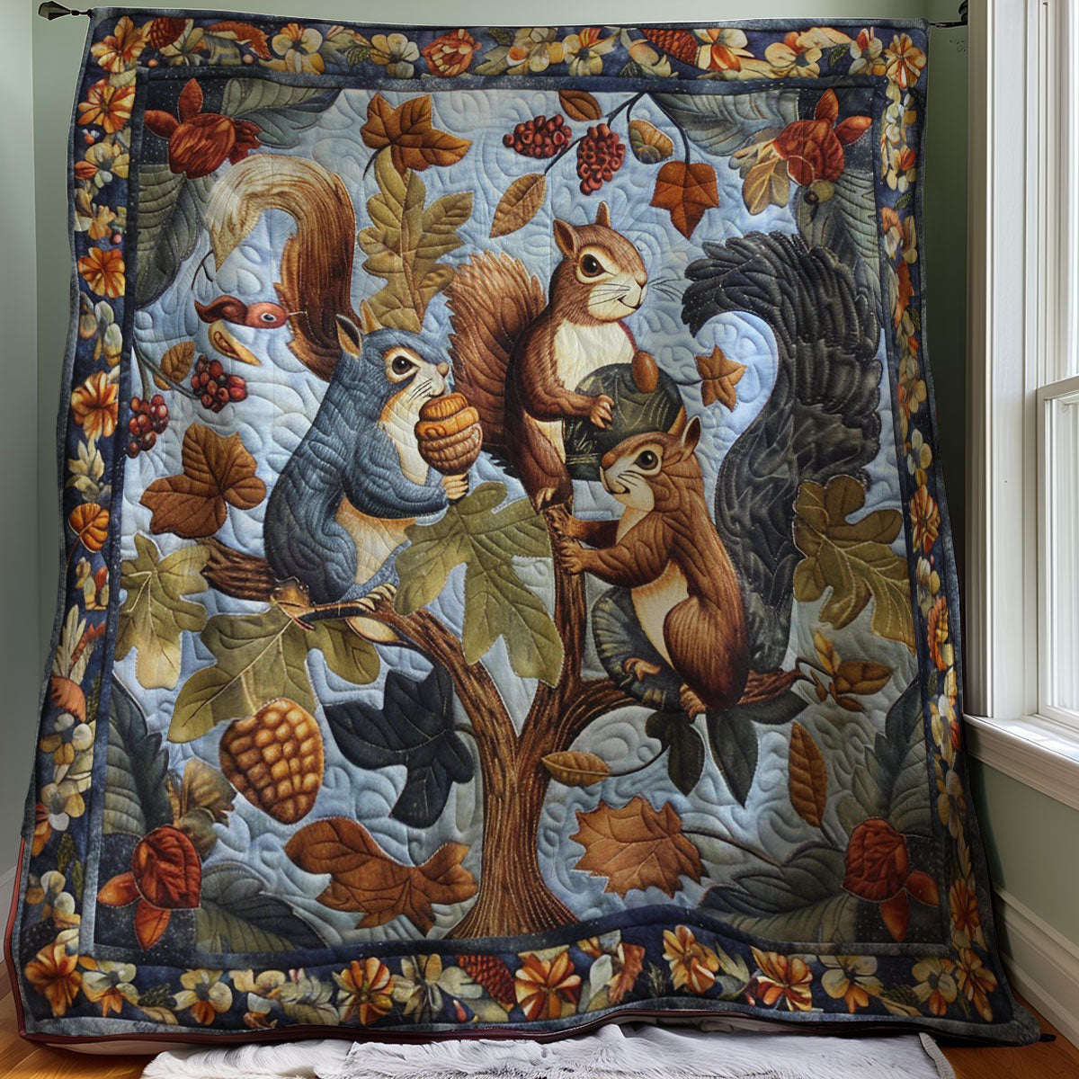 Squirrels And Acorns WM3107001CL Quilt