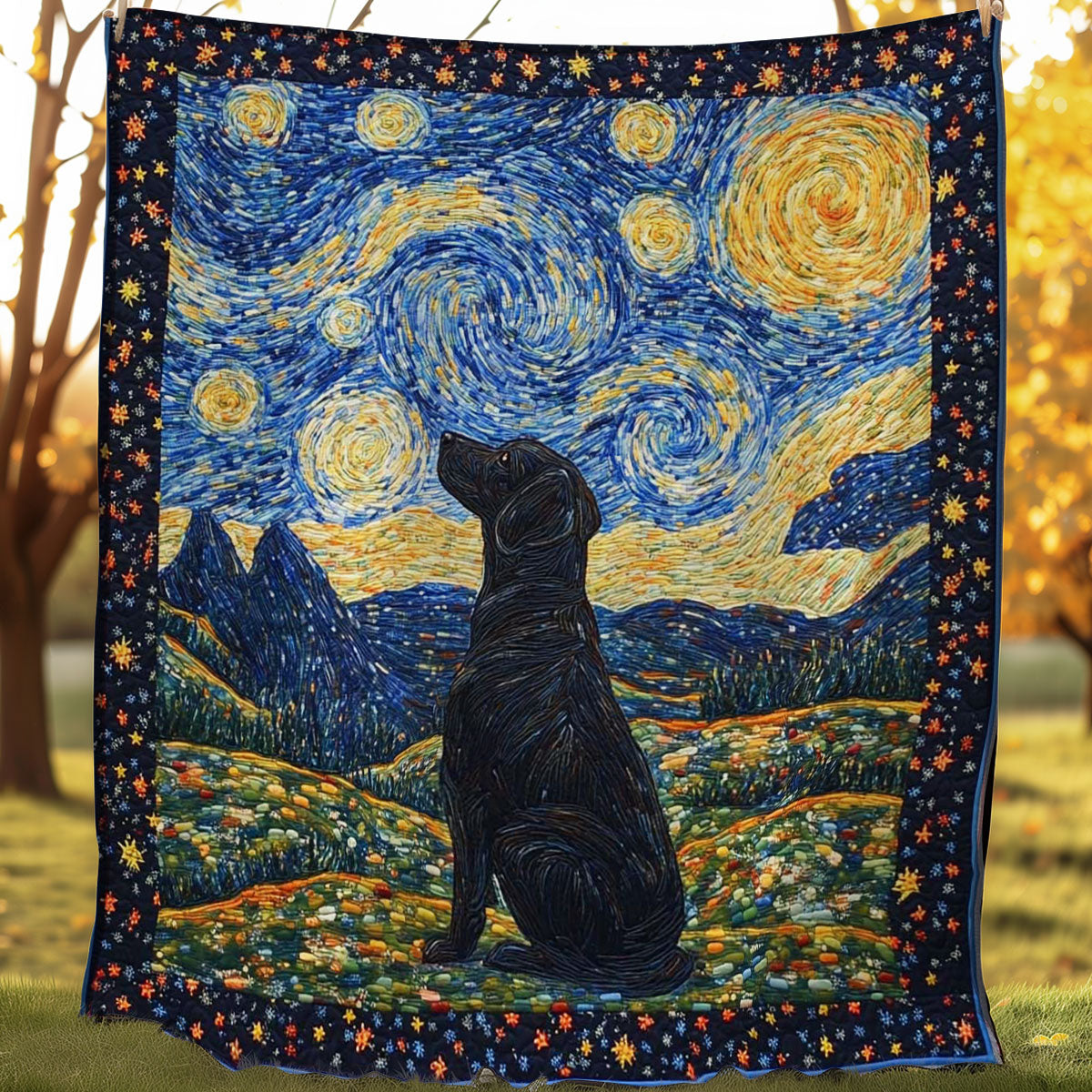 Starry Sky And Dog WN0208035CL Quilt