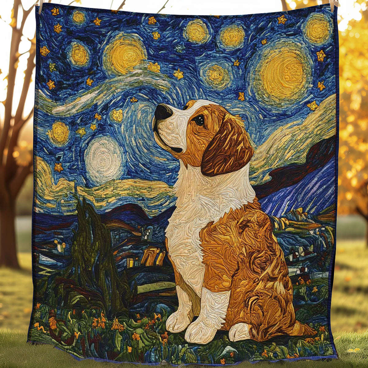 Starry Sky And Puppy WN0208037CL Quilt