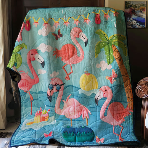 Summer Flamingoes WM2907002CL Quilt