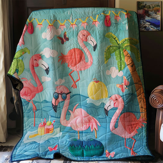 Summer Flamingoes WM2907002CL Quilt