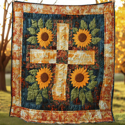 Sunflower And Cross WN0208047CL Quilt