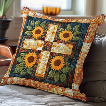 Sunflower And Cross WN0208096CL Quilt Pillow Case