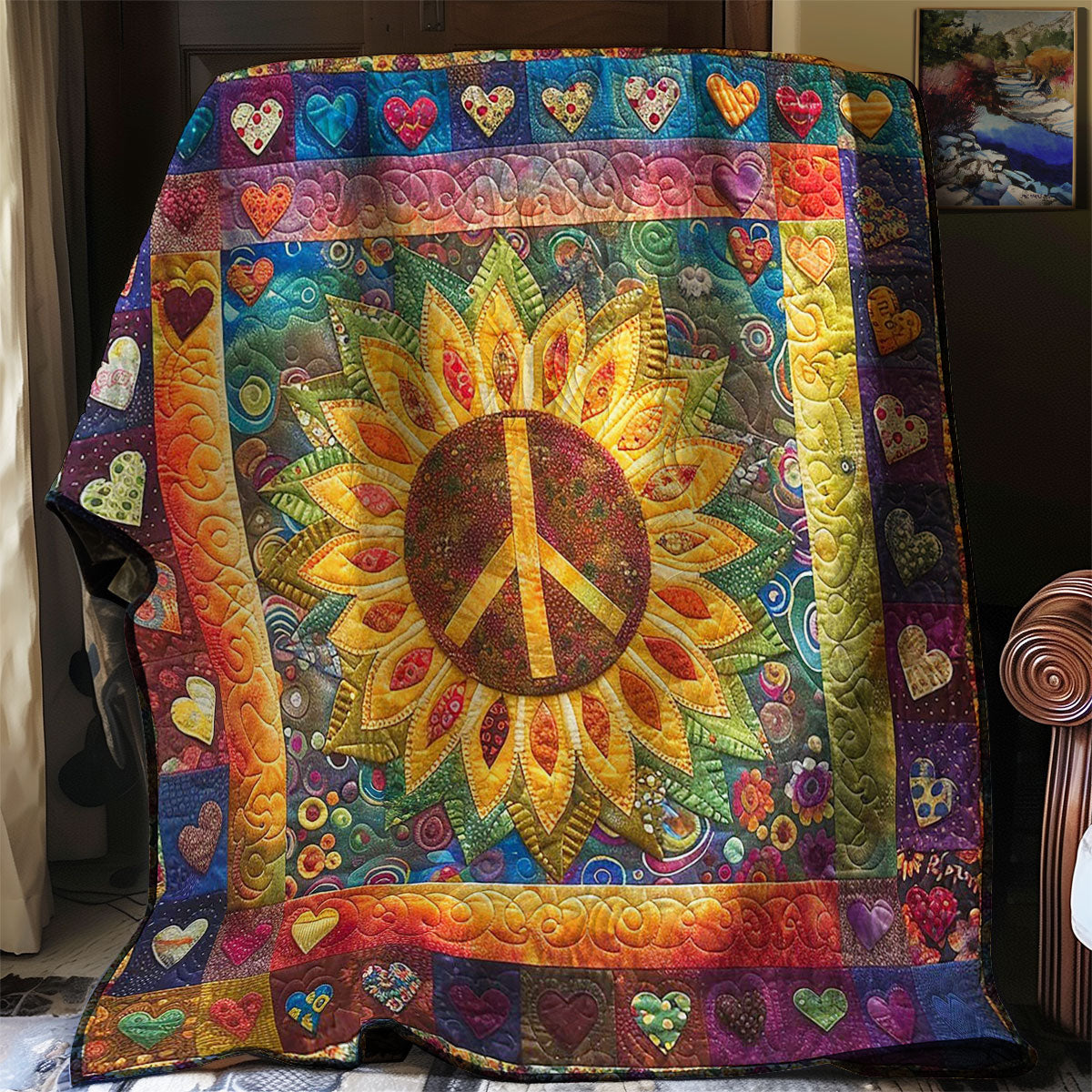 Sunflower Hippie WM2907001CL Quilt