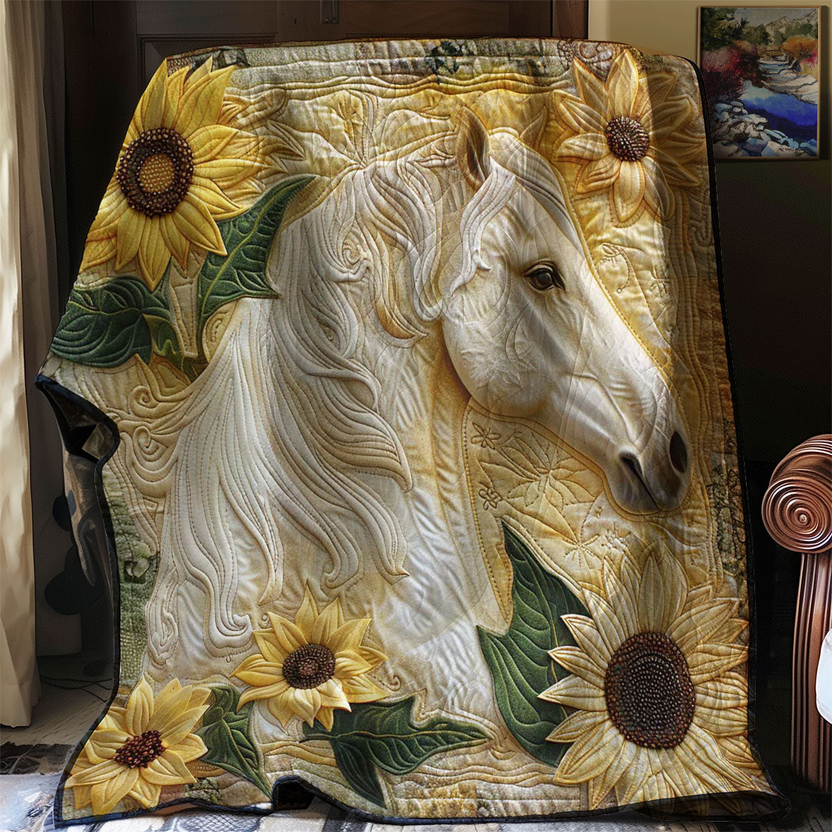 Sunflower Horse Dream WN2108078CL Quilt