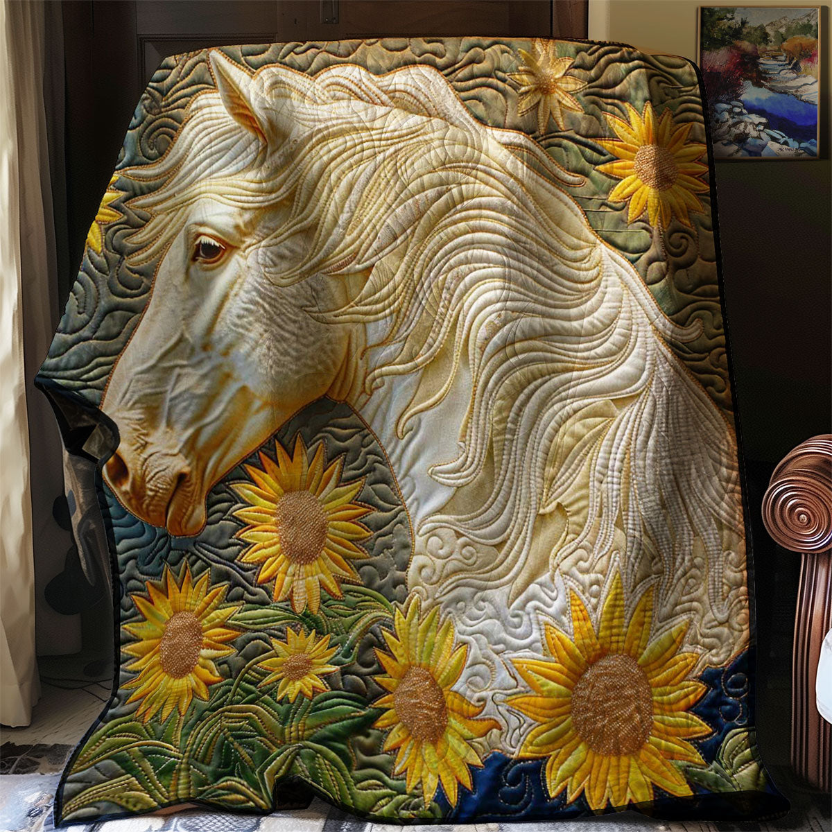 Sunflower Horse WN2108045CL Quilt