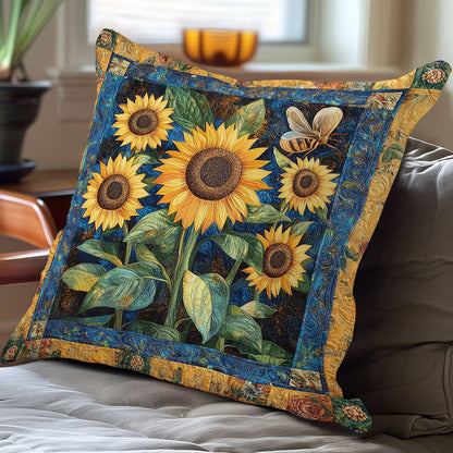 Sunflowers And Bee WN0208098CL Quilt Pillow Case