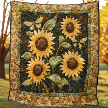 Sunflowers And Dragonfly WN0508020CL Quilt