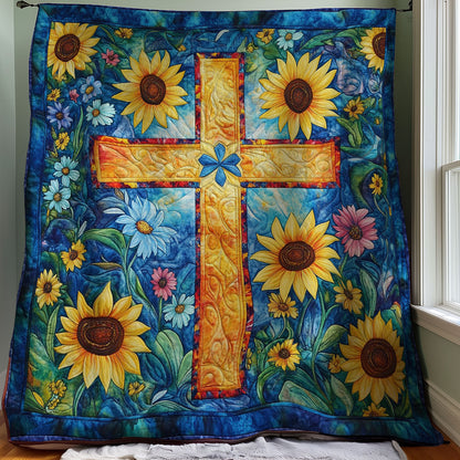 Sunflowers Cross WM3107002CL Quilt