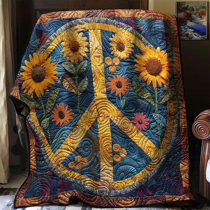 Sunflowers Peace Sign WM2907001CL Quilt