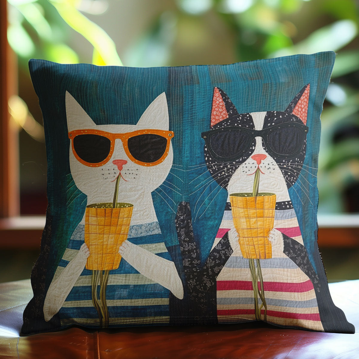 Sunglass Cat WM0608108CL Quilt Pillow Case