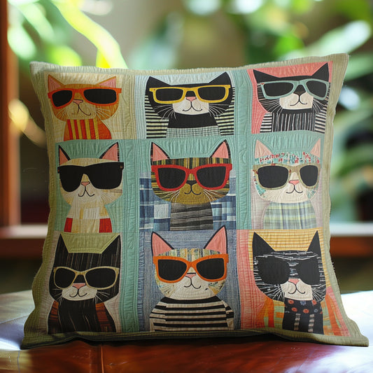 Sunglass Cat WM0608109CL Quilt Pillow Case