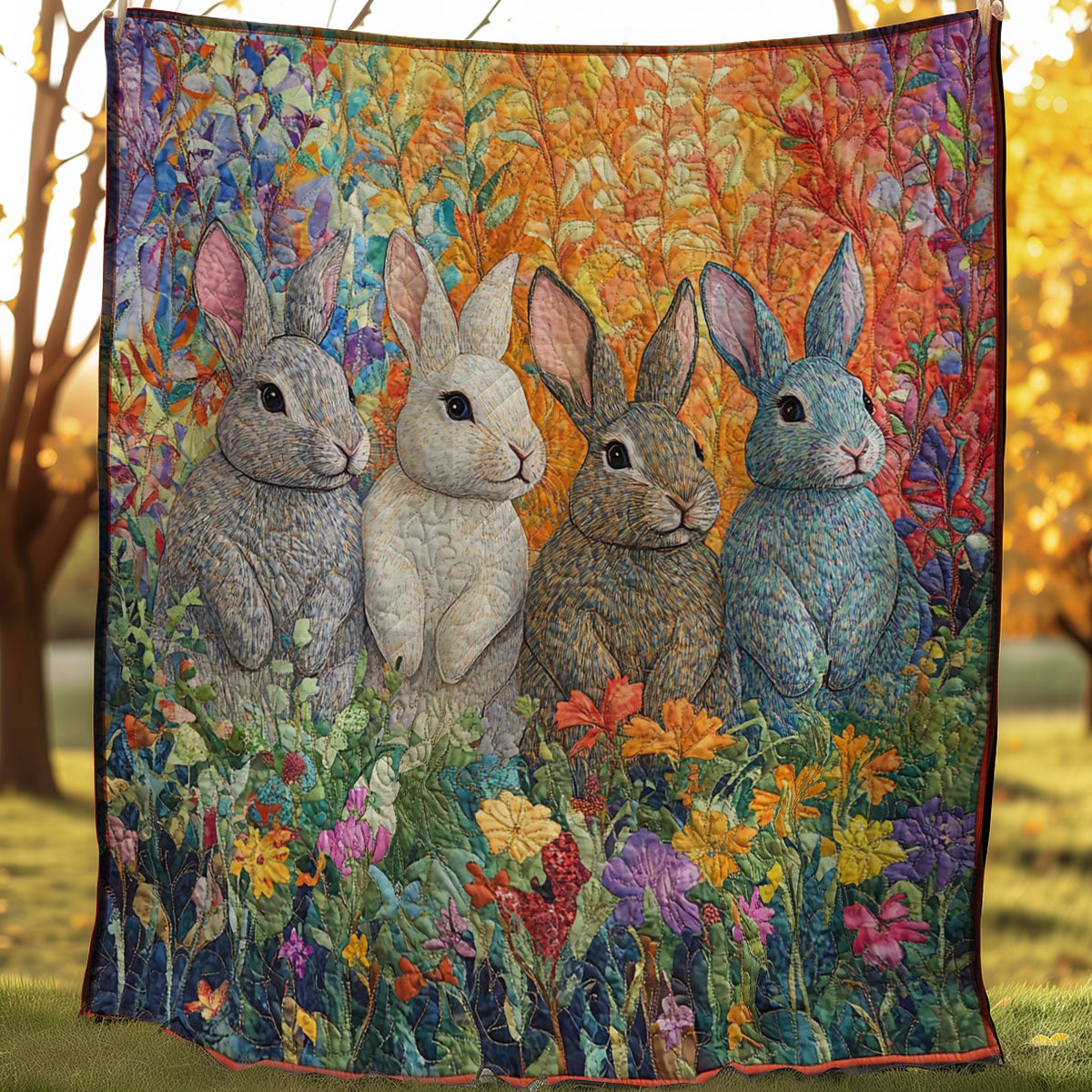 Sunny Rabbits WM0208042CL Quilt