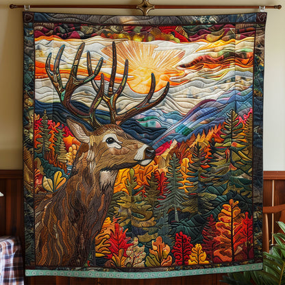 Sunset Deer Haven WN0909071CL Quilt