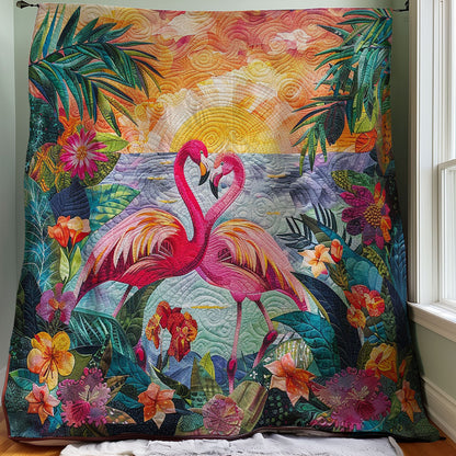 Sunset Love Flamingo WM1408052CL Quilt