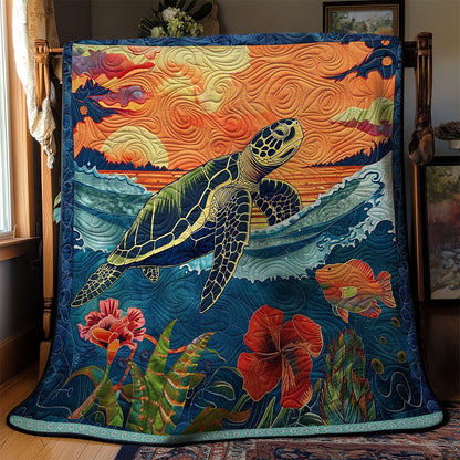 Sunset Turtle Blossom WN1709055CL Quilt