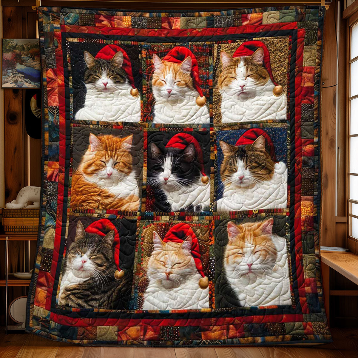 Sweet Christmas Cats WN1508111CL Quilt