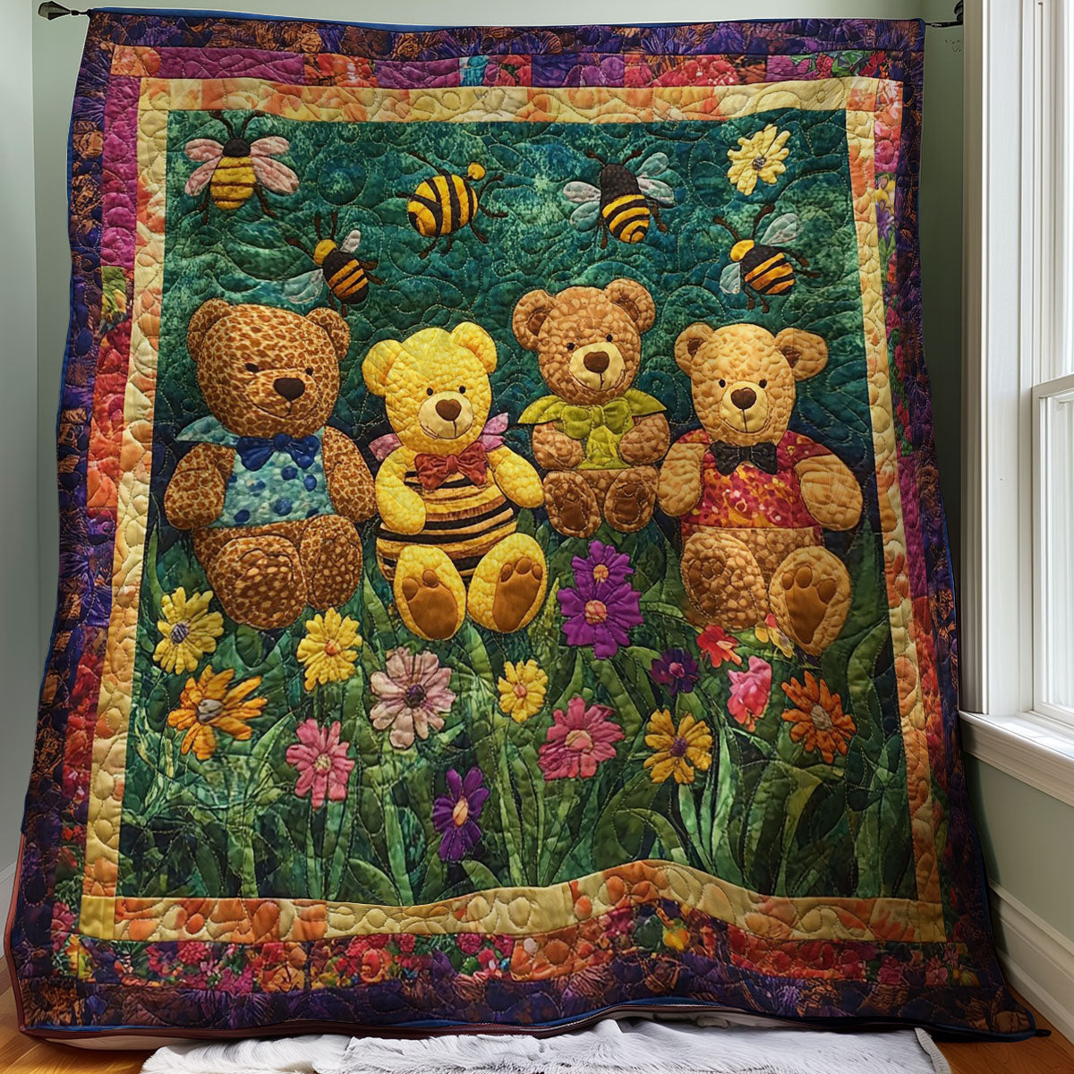 Teddy Bear Family WM0508001CL Quilt