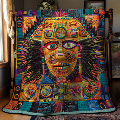 Aztec Tribal Chief Mask WN1709049CL Quilt