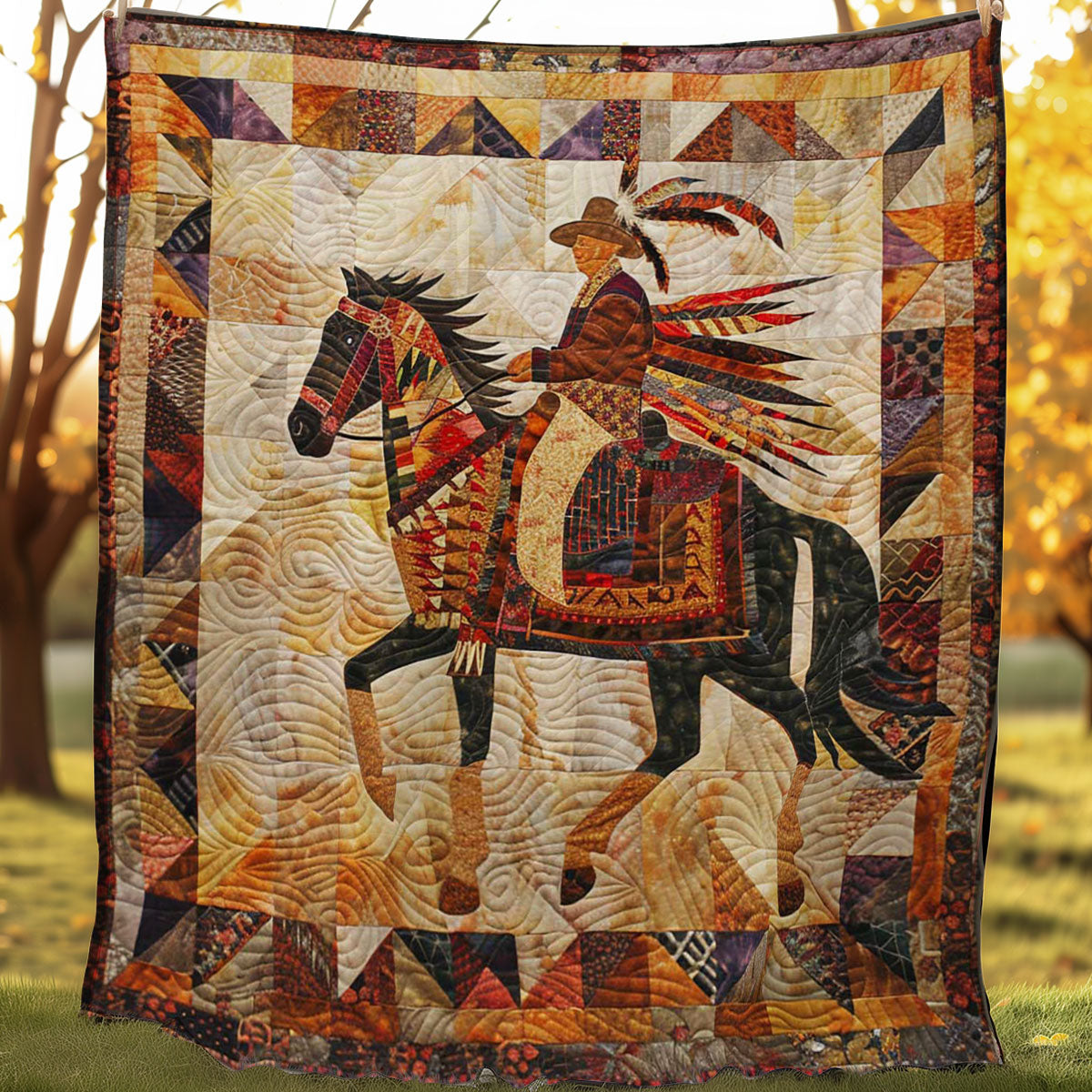 Tribal Horse Trails WN3007036CL Quilt