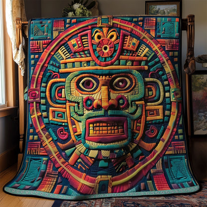 Aztec Tribal Shaman Face WN1709050CL Quilt