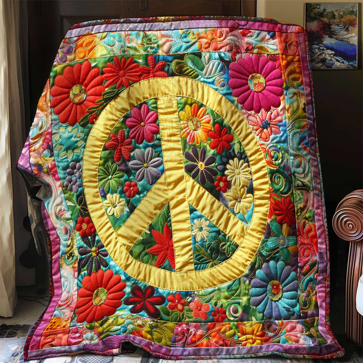 Trippy Hippie Sign SR2308013CL Quilt