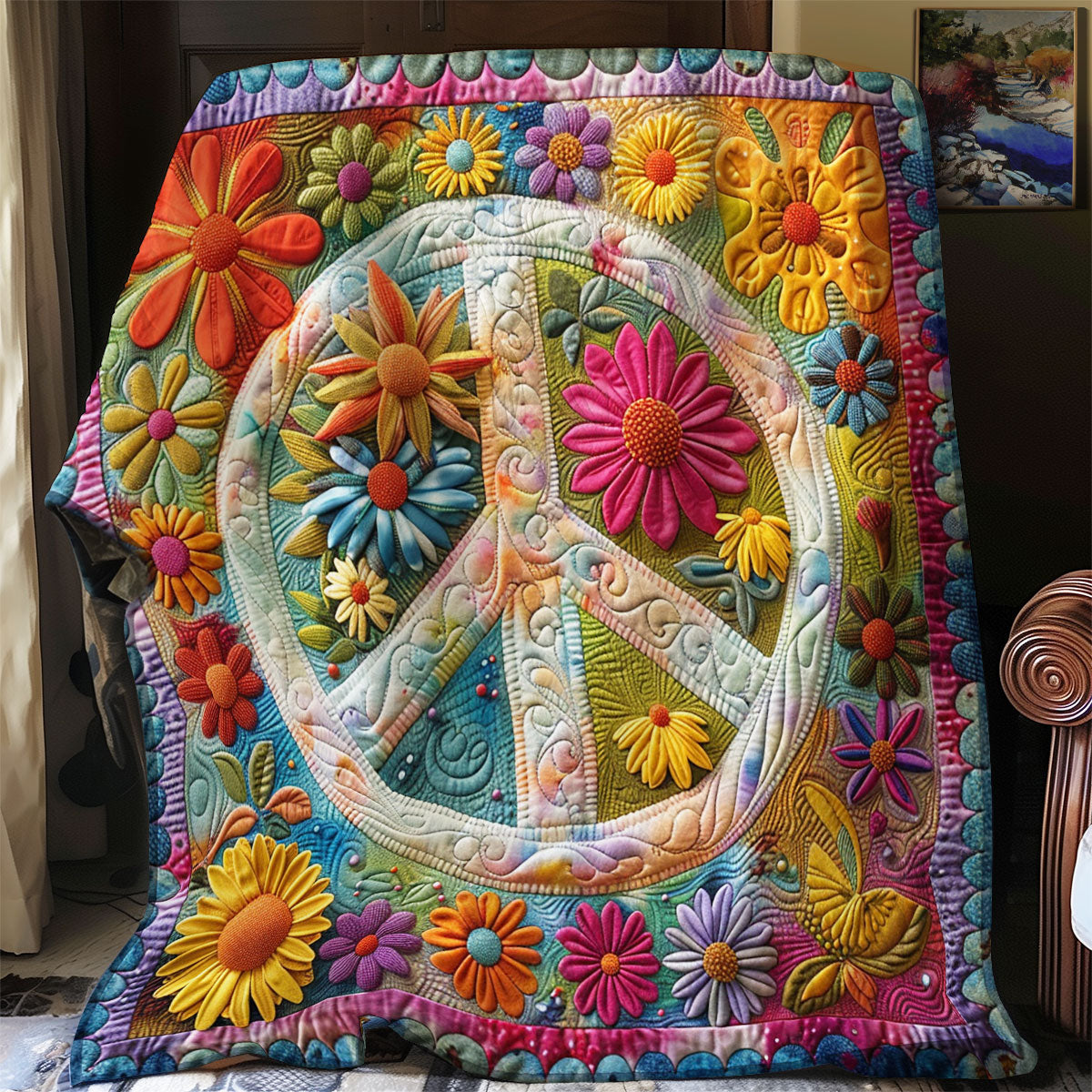 Trippy Hippie Sign SR2308014CL Quilt