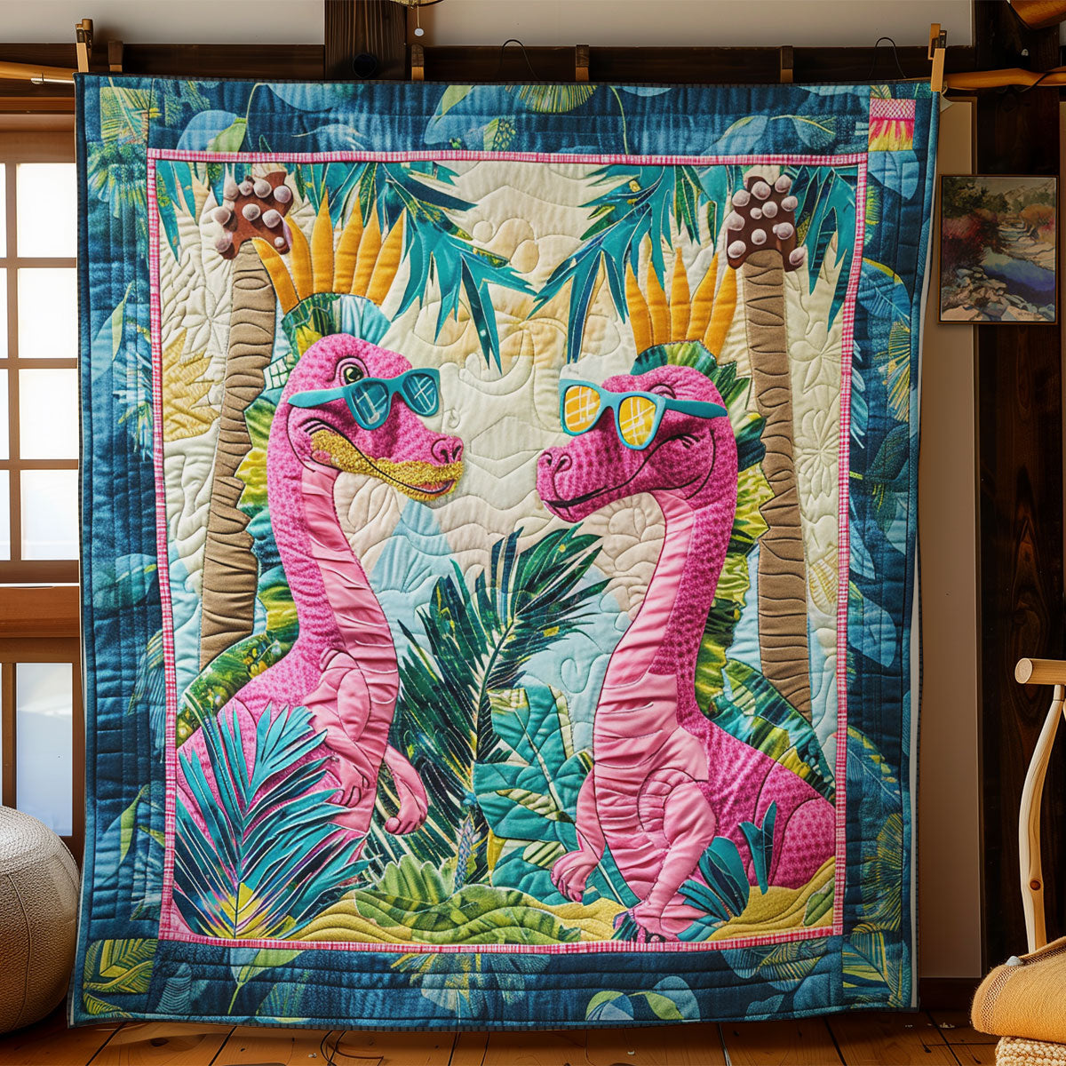 Tropical Dinosaur SR2608046CL Quilt