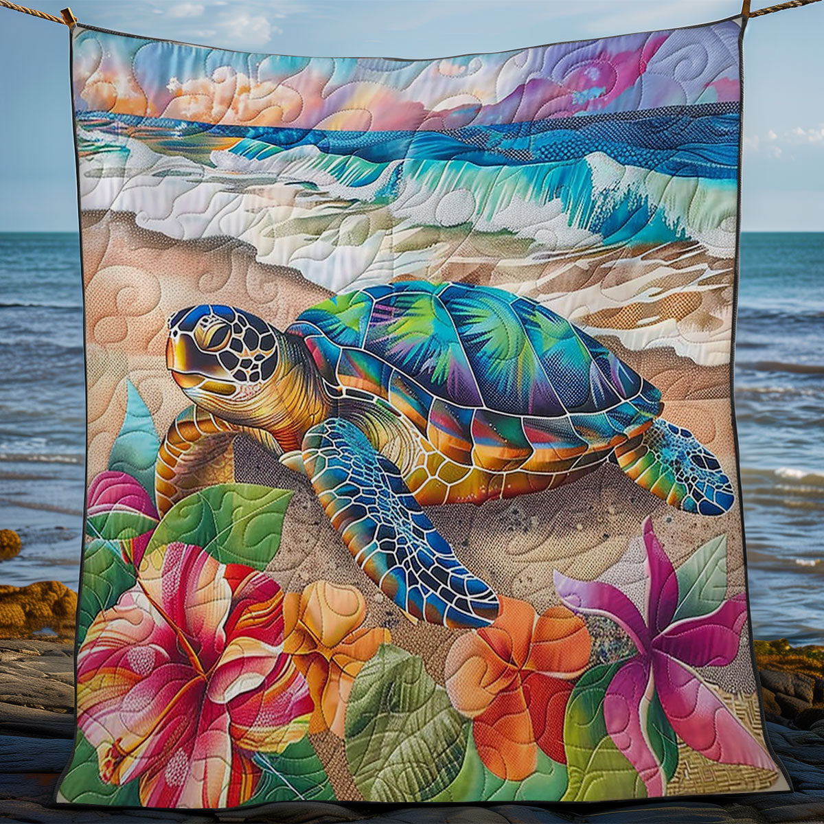 Tropical Sea Turtle WM2308018CL Quilt