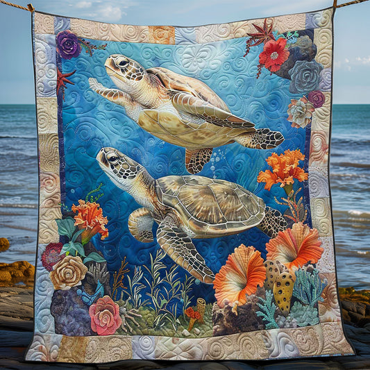 Tropical Turtle Waves WN1008027CL Quilt