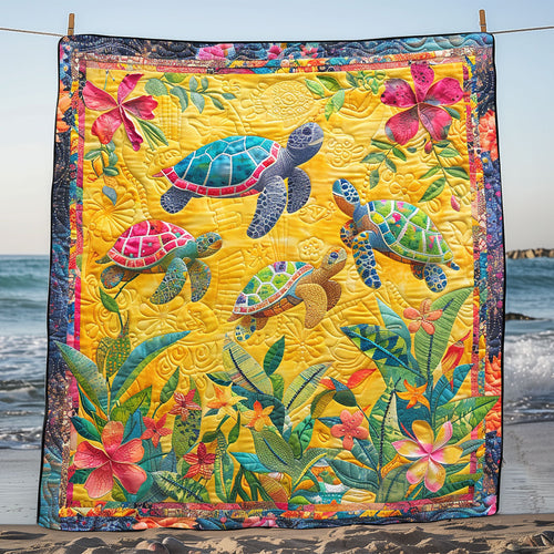 Turtle Family SR1508022CL Quilt