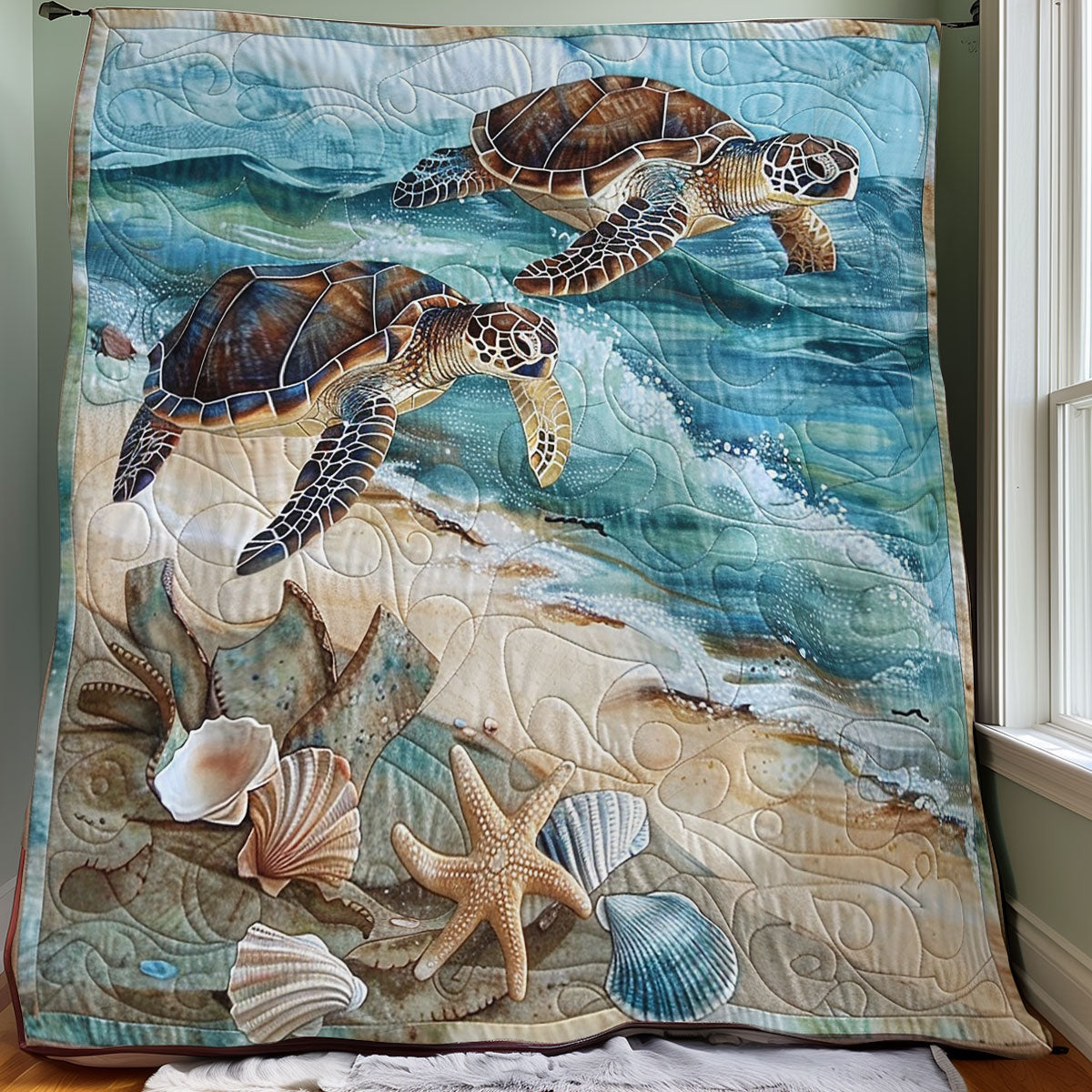 Turtle Ocean SR1008016CL Quilt