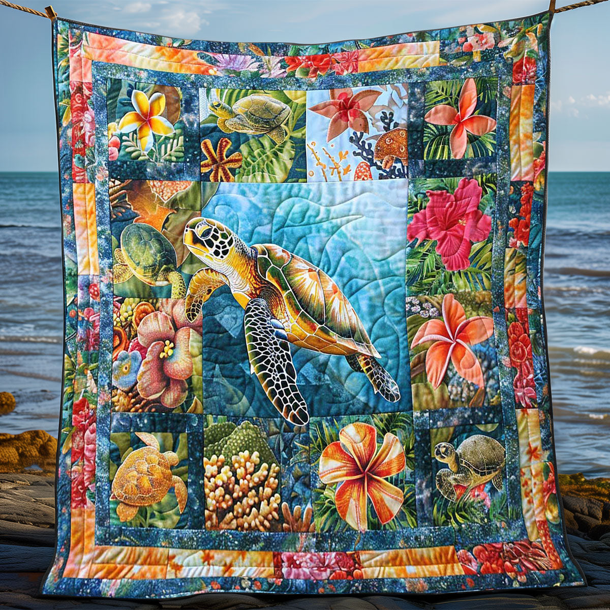 Turtle Ocean WN0808040CL Quilt