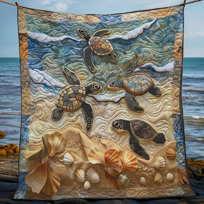 Turtle On Sand WM0509030CL Quilt