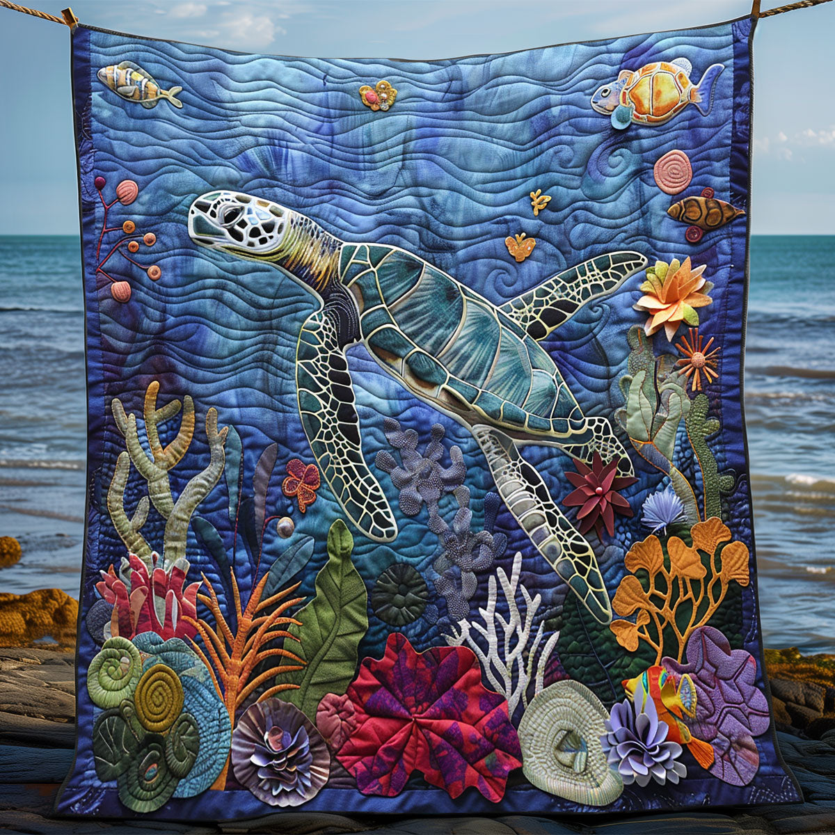 Turtle Undersea Magic WN1008093CL Quilt